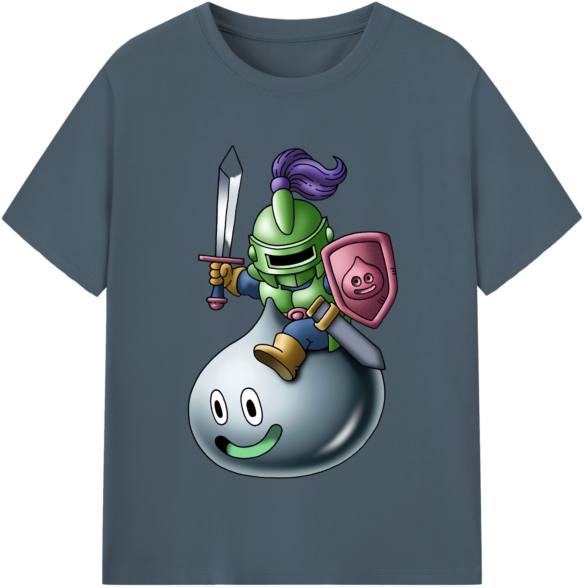 （画像用） ドラゴンクエスト Doragon Kuesuto Dragon Quest 綿100％半袖Tシャツ（フロントプリント）